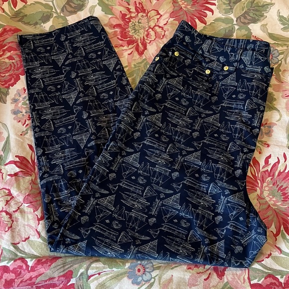 Vintage RALPH LAUREN Size 16 Stretch 5-Pkt Boat Sailing Yacht Graphic Preppy NEW - Picture 7 of 16